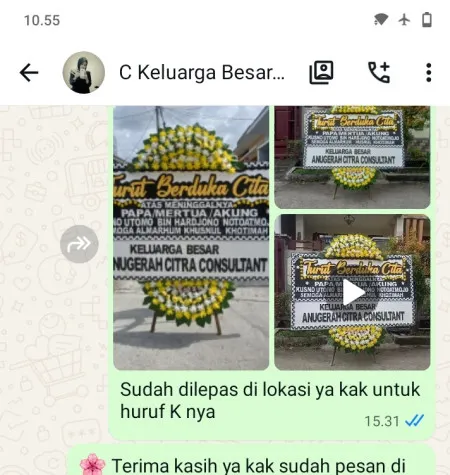 Pengiriman Papan Bunga Duka Cipinang Cempedak